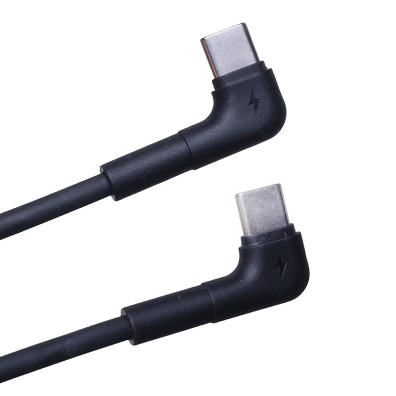 Кабел USB-C - USB-C ъглов, Maxlife MXUC-09 1м 60W, Черен