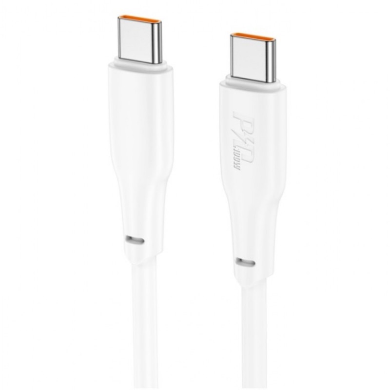 Кабел USB-C - USB-C, HOCO X93, 60W, 3A, 1м, Бял