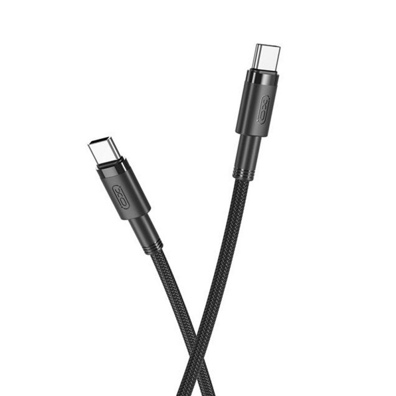 Кабел USB XO NB-Q199 плетен Type C-Type C, 1,5м в кутия 100W, Черен