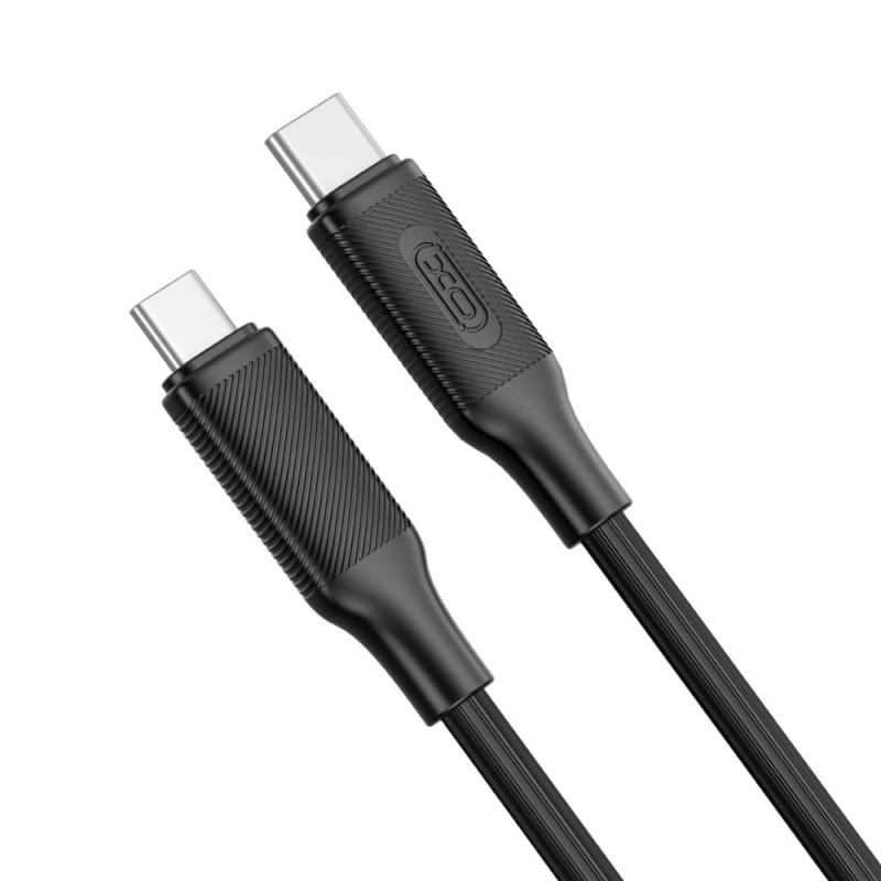 Кабел USB-C - USB-C, XO NB-Q265B 1м в кутия 60W, Черен