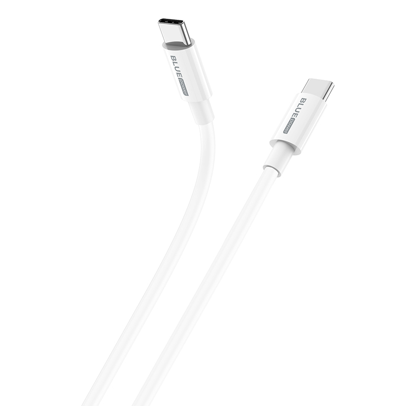 Кабел USB BLUE Power BBX44 Type C-Type C, 1м, 5A, в кутия, Бял