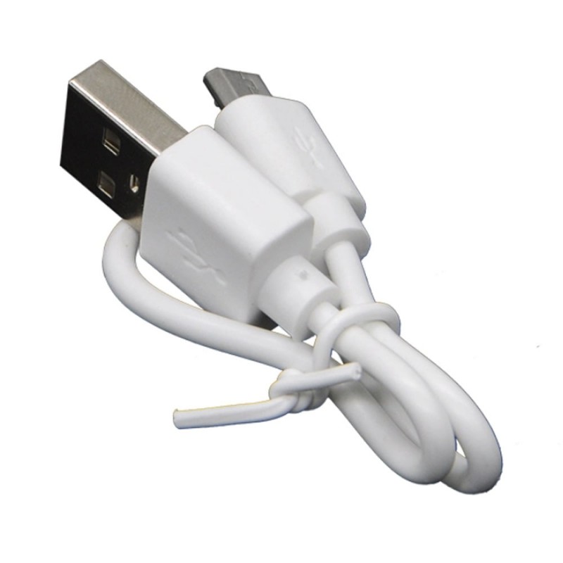 Кабел USB MBX 20см, Micro USB, Бял
