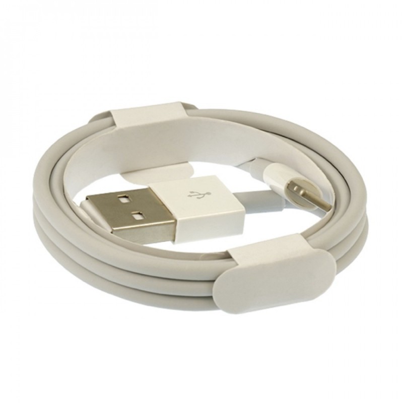 Кабел USB MBX с намотка тип iPhone 7, За iPhone 5/6,6s,6 Plus,6+/7,7 Plus,7+/8,8 Plus,8+/XR/XS,XS Max, Бял