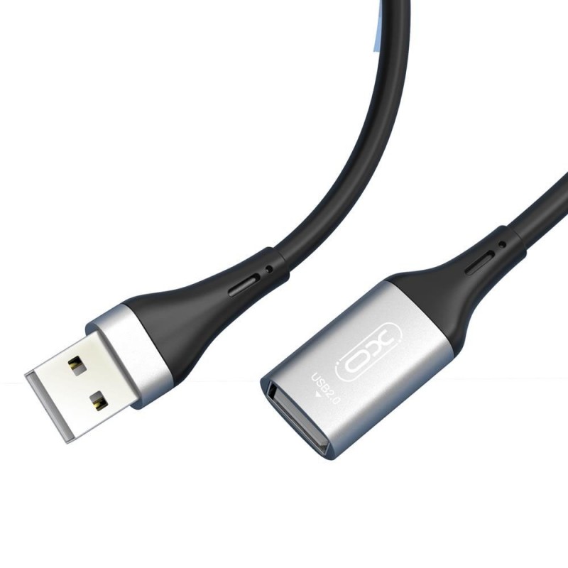 Кабел USB XO NB219, Удължител към женско USB 2.0, 3м в кутия, Черен