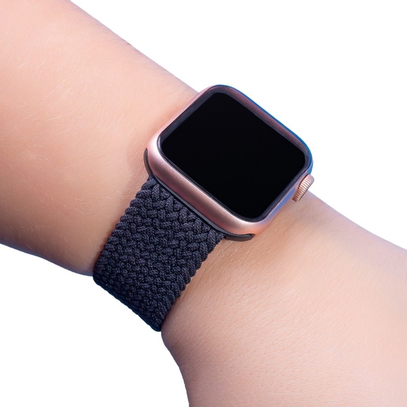 Каишка bSmart Elastic band M за Apple iWatch 42/44/45 155 mm, Черна