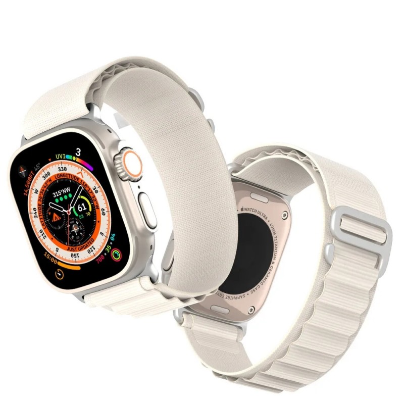 Kаишка DUX DUCIS GS elastic band за Apple iWatch 42/44/45/49 mm, Бежова