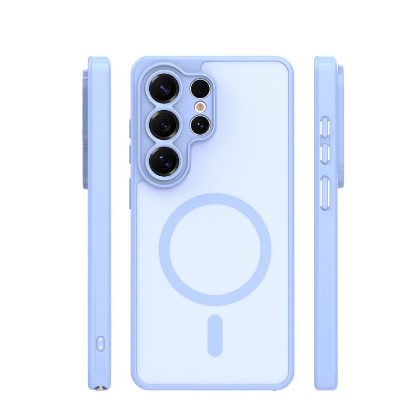 Кейс Mag Matt с отвори за камерите за Samsung Galaxy S26 Ultra светлосин