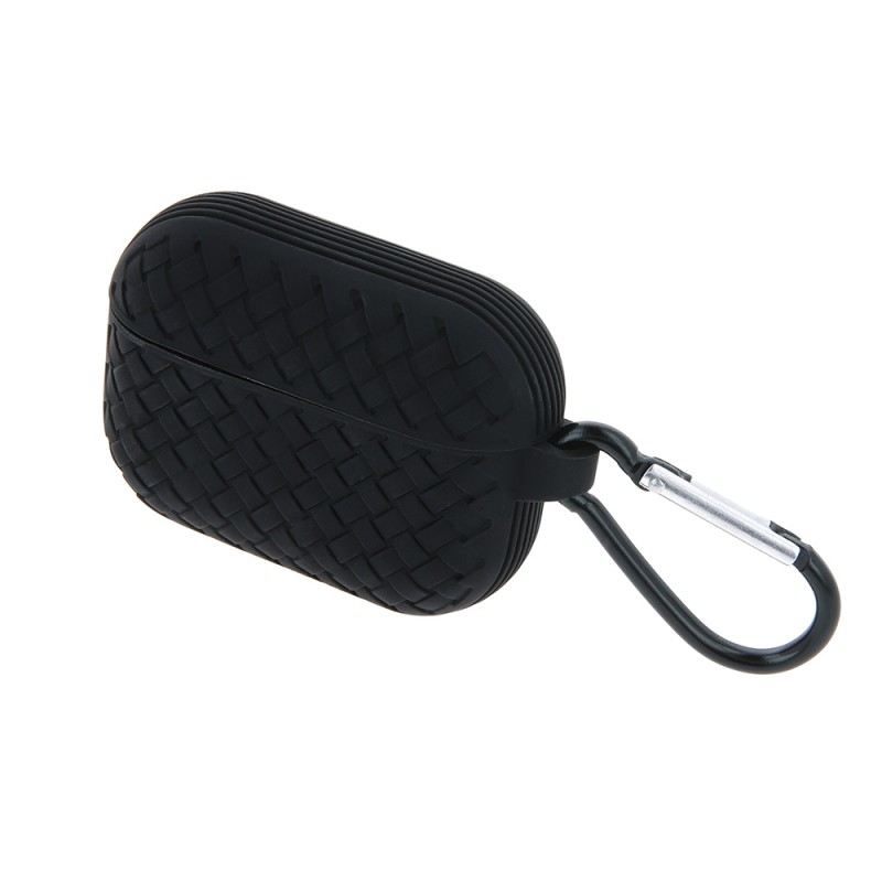 Калъф силиконов за Airpods 1/2 слушалки Braid, Черен