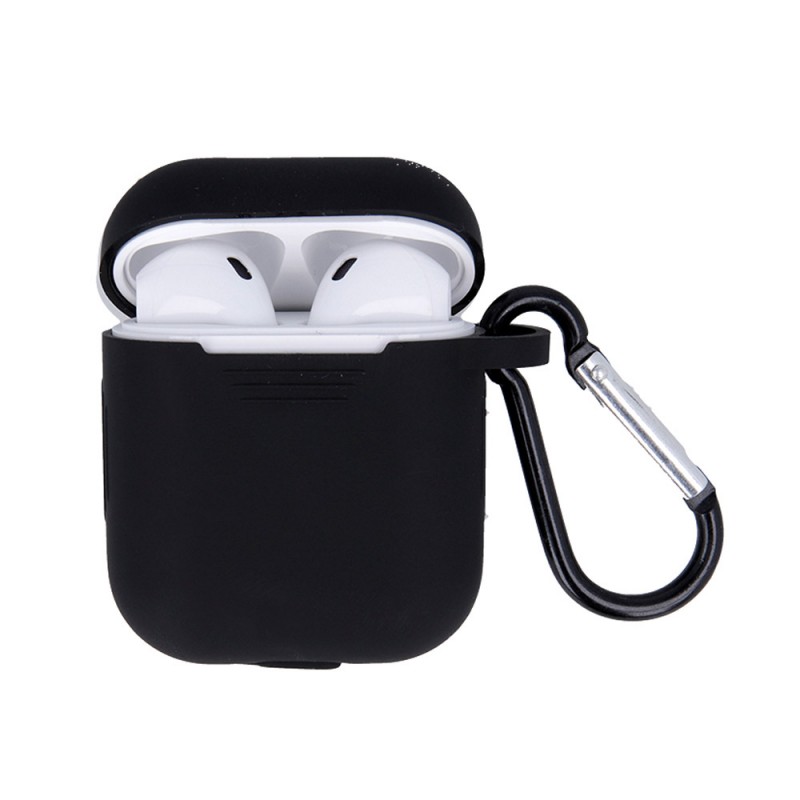 Калъф силиконов за Airpods 1/2 слушалки bSmart, Черен