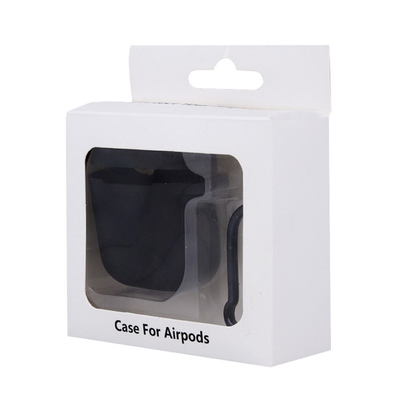 Калъф силиконов за Airpods 1/2 слушалки bSmart, Черен