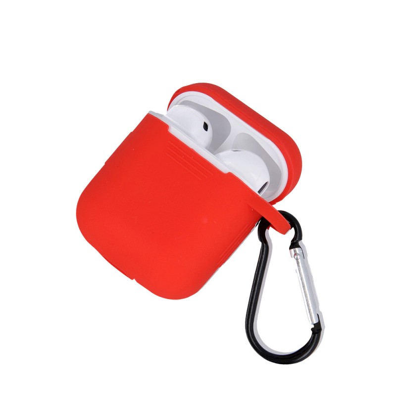 Калъф силиконов за Airpods 1/2 слушалки bSmart, Червен