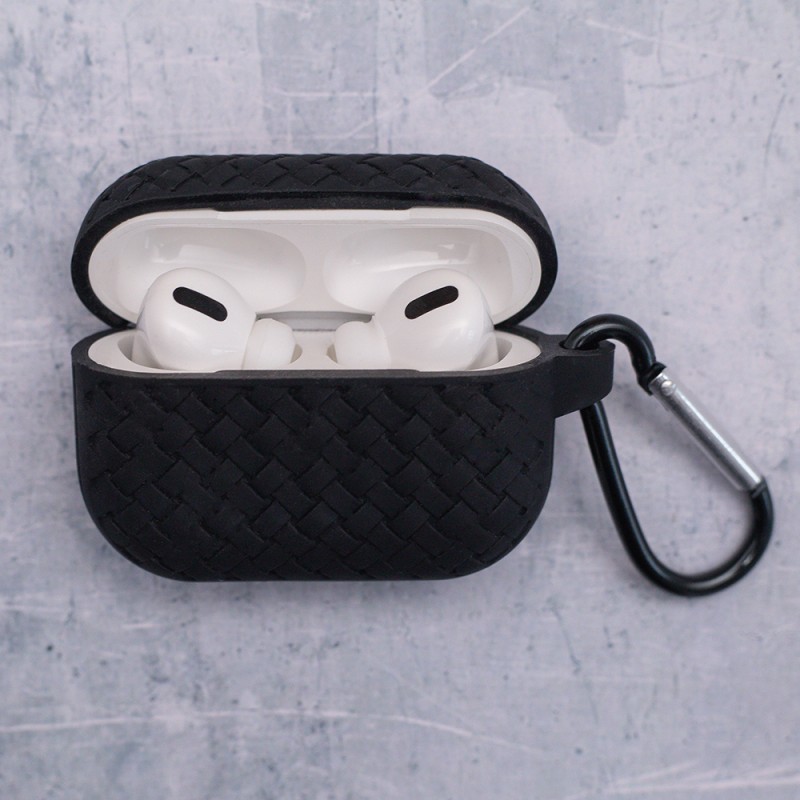 Калъф силиконов за Airpods 3 слушалки Braid, Черен