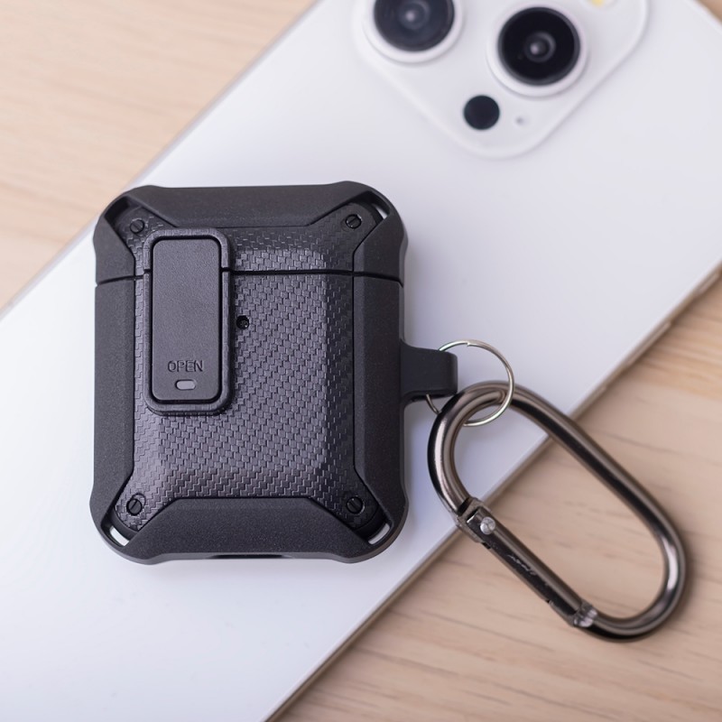 Калъф силиконов за Airpods 4 Nitro с ANC слушалки bSmart, Черен