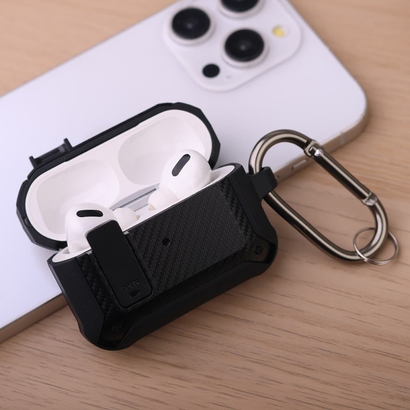 Калъф силиконов за Airpods 4 Nitro с ANC слушалки bSmart, Черен
