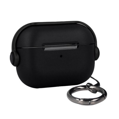 Калъф силиконов за Airpods 4 с ANC слушалки bSmart, Черен