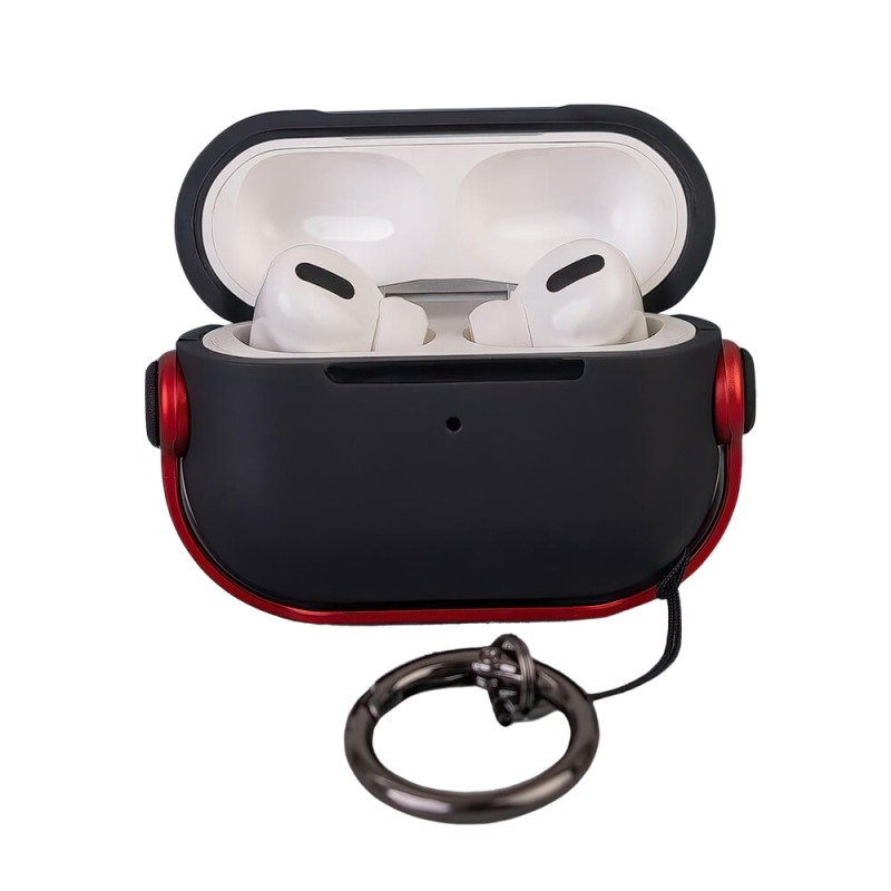 Калъф силиконов за Airpods 4 с ANC слушалки bSmart, Червен