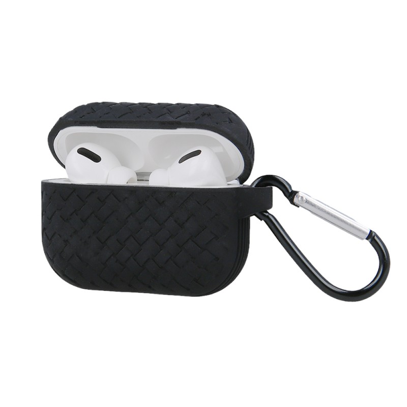 Калъф силиконов за Airpods Pro 2 слушалки Braid, Черен