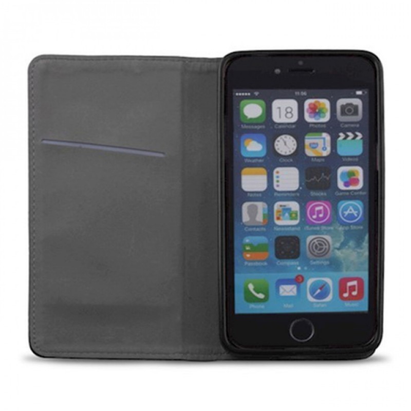 Калъф тефтер флип bSmart Magnet Book страничен, За iPhone 11 (6.1), Черен