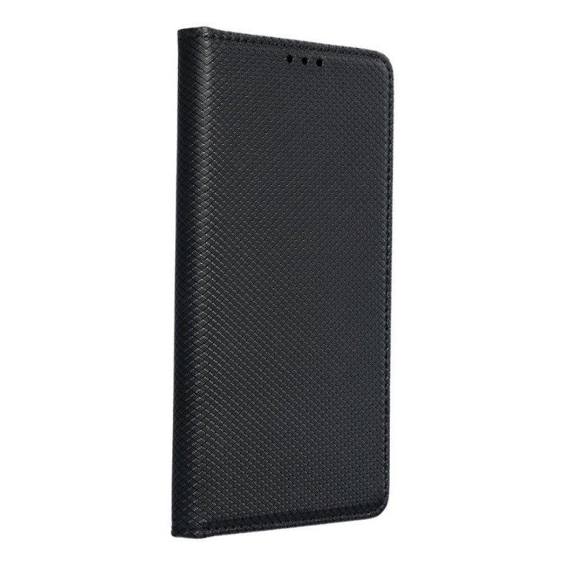 Калъф тефтер флип bSmart Magnet Book страничен, За Motorola Moto E14, Черен