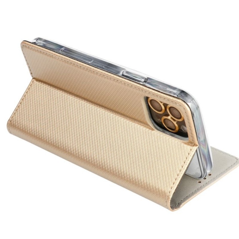 Калъф тефтер флип bSmart Magnet Book страничен, За Samsung Galaxy S24 FE, Златист