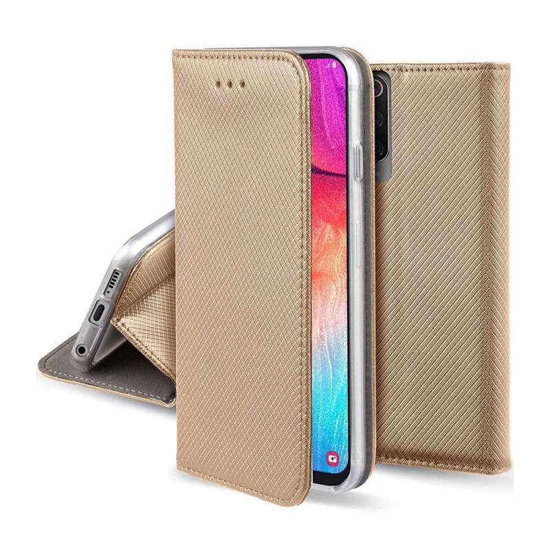 Калъф тефтер флип bSmart Magnet Book страничен, За Xiaomi Redmi Note 11 Pro 4G/Note 11 Pro 5G/Note 12 Pro 4G, Златист