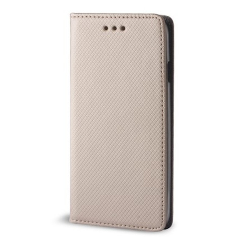 Калъф тефтер флип bSmart Magnet Book страничен, За Xiaomi Redmi Note 14 Pro 4G, Златист