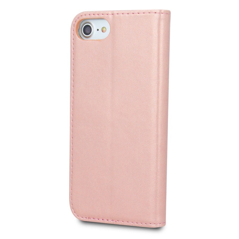 Калъф тефтер флип bSmart Magnetic Book страничен, За iPhone 14 (6.1), Розово-златен