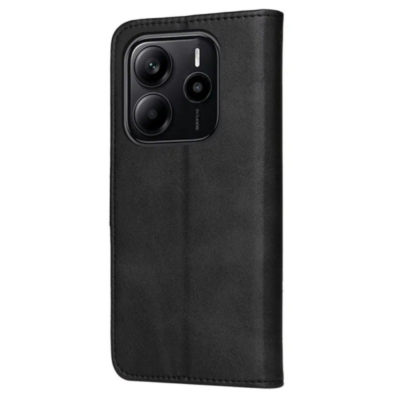 Калъф тефтер флип bSmart Magnetic Book страничен, За Xiaomi Redmi Note 14, Черен