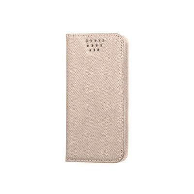 Калъф тефтер флип страничен bSmart Magnet Book универсален 6.1-6.7" инча, 167x80, Златист
