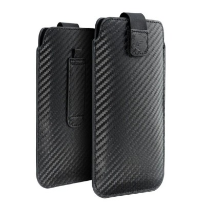 Калъф универсален джоб bSmart Pocket Carbon размер L, до 6.3", Черен