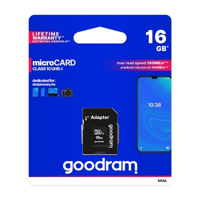 Карта памет Micro SD 16GB, (Class 10), GoodRam
