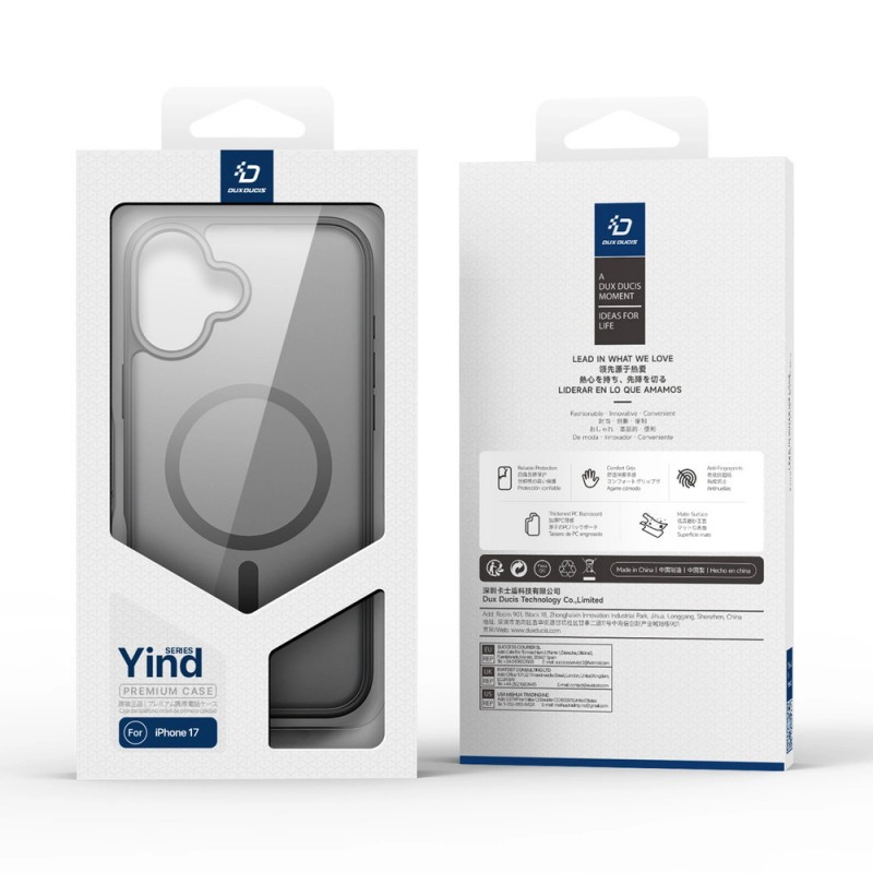 Кейс Dux Ducis YIND с Magsafe, За iPhone 17 (6.3), Черен