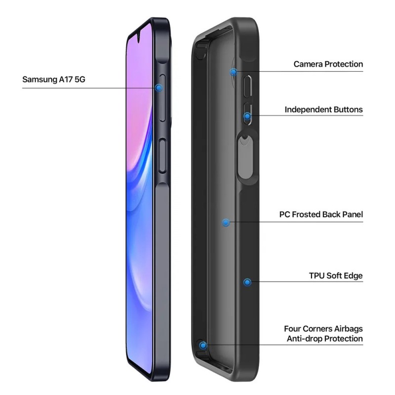 Кейс Dux Ducis YIND, За Samsung Galaxy A17, Черен