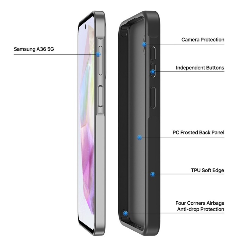 Кейс Dux Ducis YIND, За Samsung Galaxy A56 / A36, Черен
