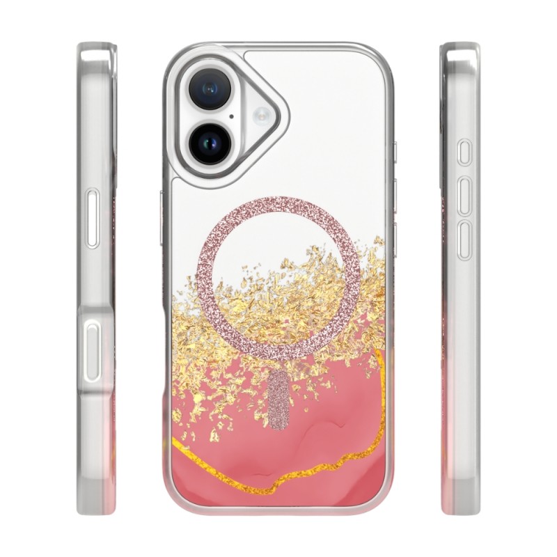 Кейс Epoxy Mag за iPhone 17 (6.3) розов