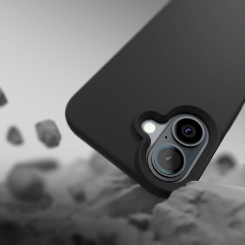 Кейс Etteri Silicone Mag case, За iPhone 17 (6.3), Черен