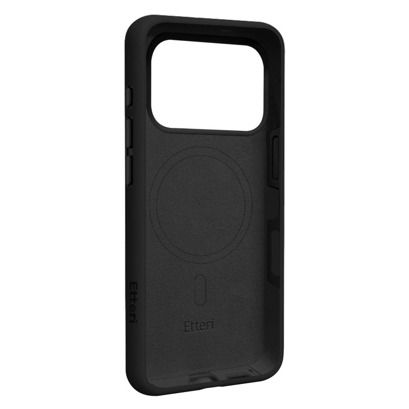 Кейс Etteri Silicone Mag case, За iPhone 17 Pro Max (6.9), Черен