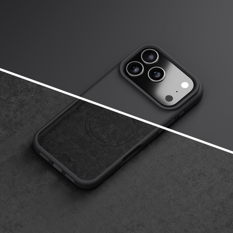 Кейс Etteri Silicone Mag case, За iPhone 17 Pro Max (6.9), Черен