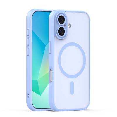 Кейс Mag Matt с отвори за камерите за iPhone 17 (6.3) светлосин