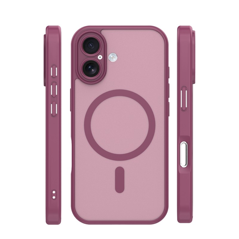 Кейс Mag Matt с отвори за камерите за iPhone 17 (6.3) тъмнолилав