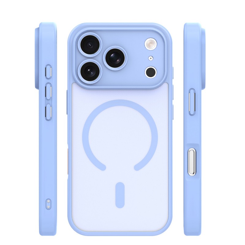 Кейс Mag Matt с отвори за камерите за iPhone 17 Pro (6.3) светлосин