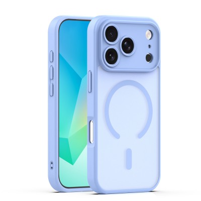 Кейс Mag Matt с отвори за камерите за iPhone 17 Pro Max (6.9) светлосин