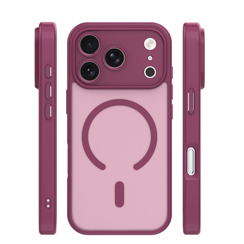 Кейс Mag Matt с отвори за камерите за iPhone 17 Pro Max (6.9) тъмнолилав