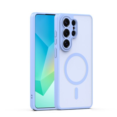 Кейс Mag Matt с отвори за камерите за Samsung Galaxy S26 Ultra светлосин