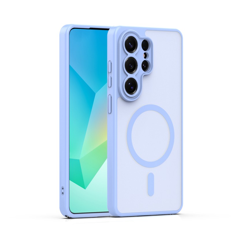 Кейс Mag Matt с отвори за камерите за Samsung Galaxy S26 Ultra светлосин