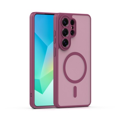 Кейс Mag Matt с отвори за камерите за Samsung Galaxy S26 Ultra тъмнолилав