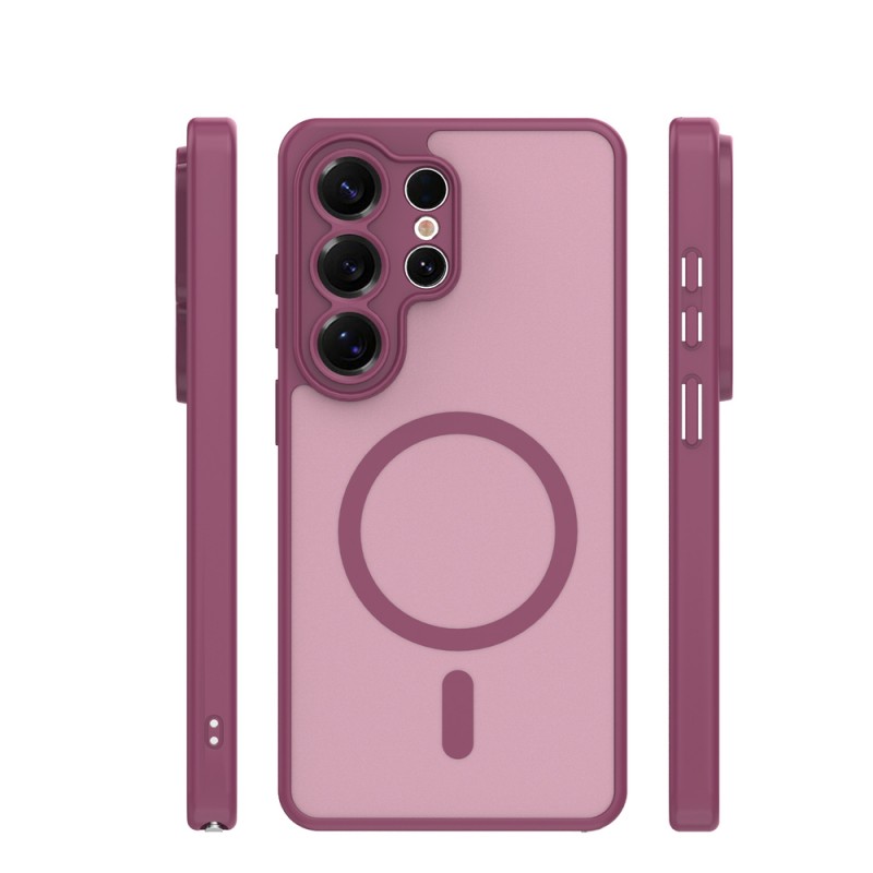 Кейс Mag Matt с отвори за камерите за Samsung Galaxy S26 Ultra тъмнолилав