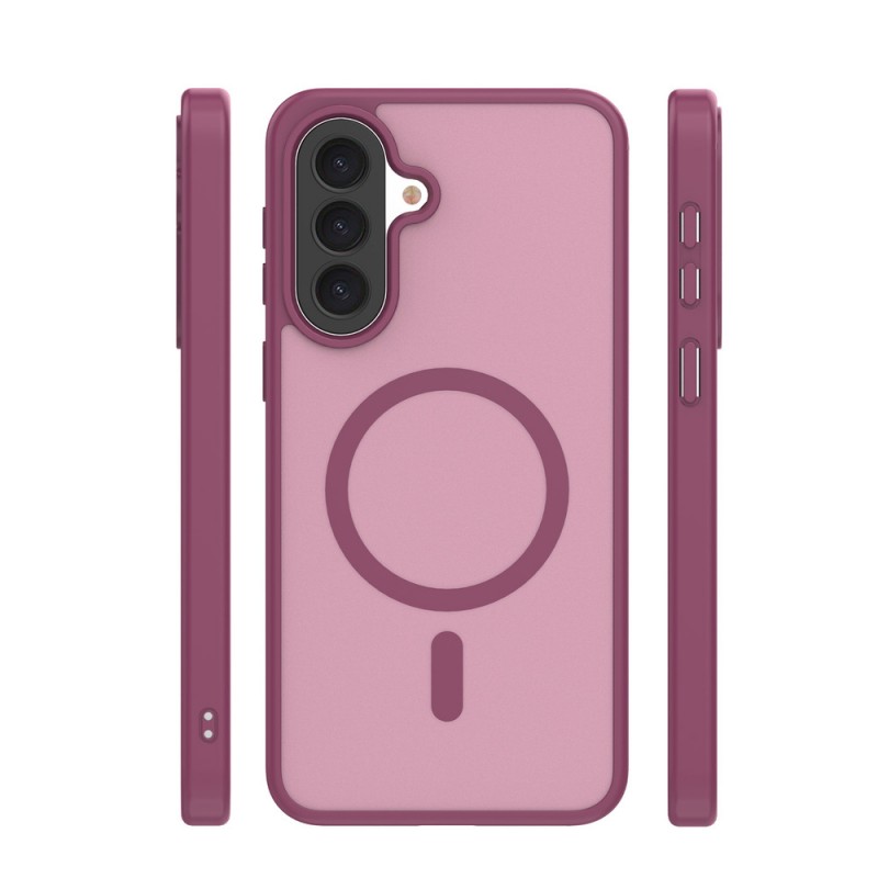 Кейс Mag Matt с цяла дупка за камерите за Samsung Galaxy A37 тъмнолилав