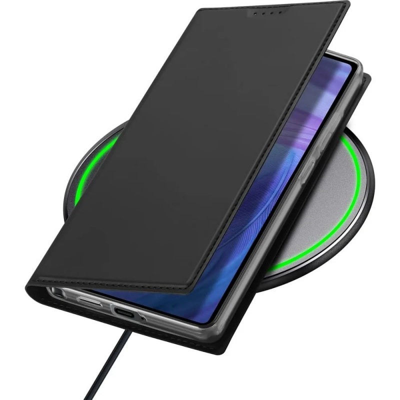 Кожен калъф тефтер Dux Ducis SKIN PRO, За Samsung Galaxy S25 Ultra, Черен