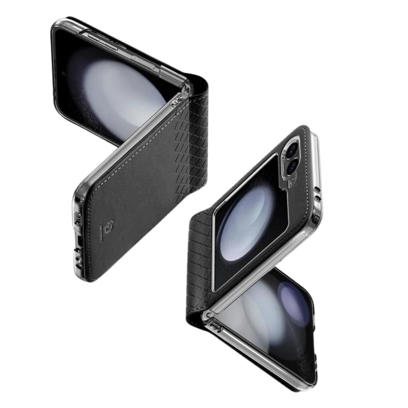 Кожен кейс Dux Ducis BRIL, За Samsung Galaxy Z Flip6, Черен
